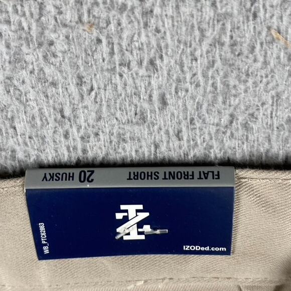 Izod Natural Stretch Husky Robusto Chino Shorts Women's Size 20 Beige New - Picture 3 of 11